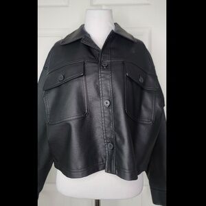 Wild fable black leather jacket
